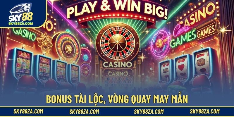 Bonus tài lộc, vòng quay may mắn