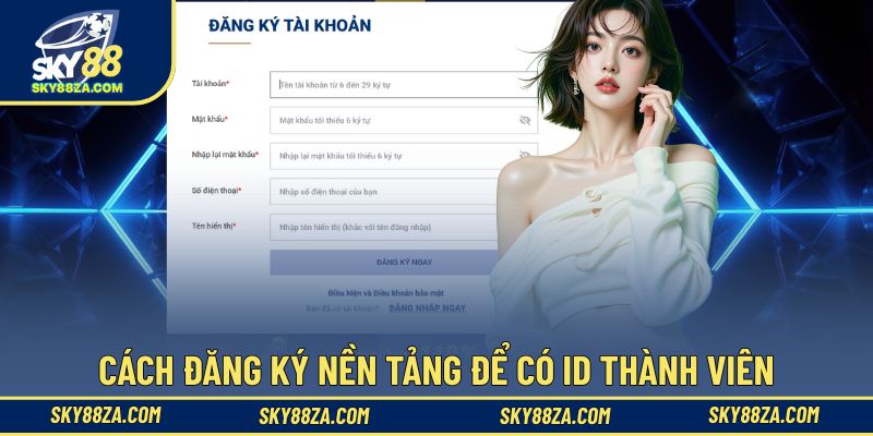 Cách đăng ký nền tảng để có ID thành viên