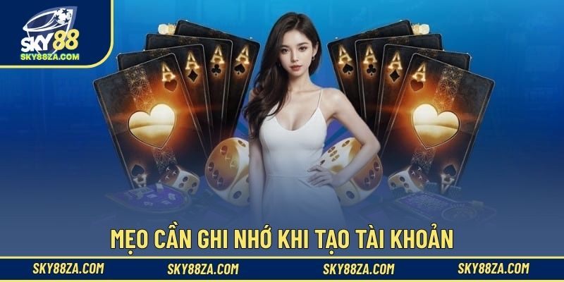 Mẹo cần ghi nhớ khi tạo tài khoản